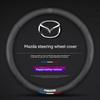 2025 Hot For Mazda 3 5 6 SKYACTIV Axela Atenza CX30 CX5 CX8 CX9 MX5 RX8 RX7 BT50 Carbon Fiber Leathe Car Steering Wheel Cover Ac
