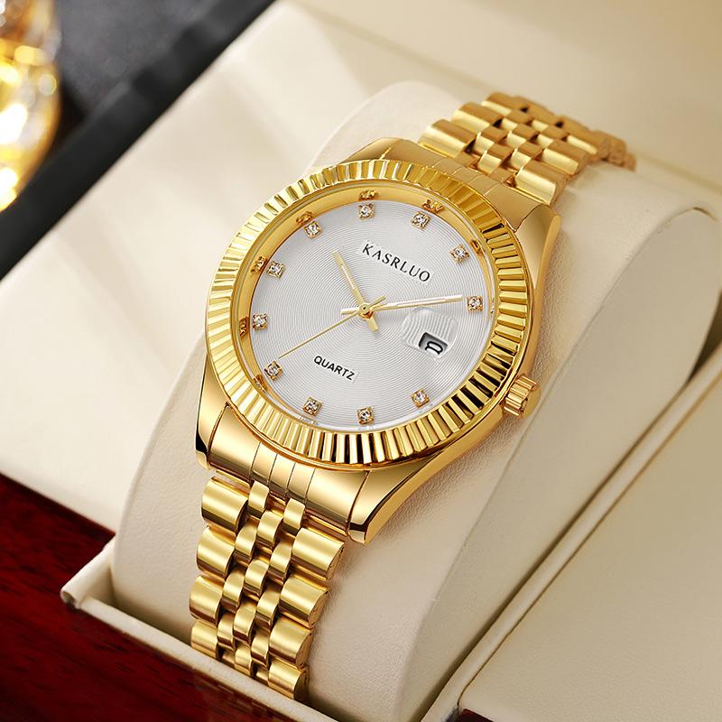 Casaro Watch Men'S Watch Waterproof Men'S Watch Calendar Steel Strap Watch Quartz Watch