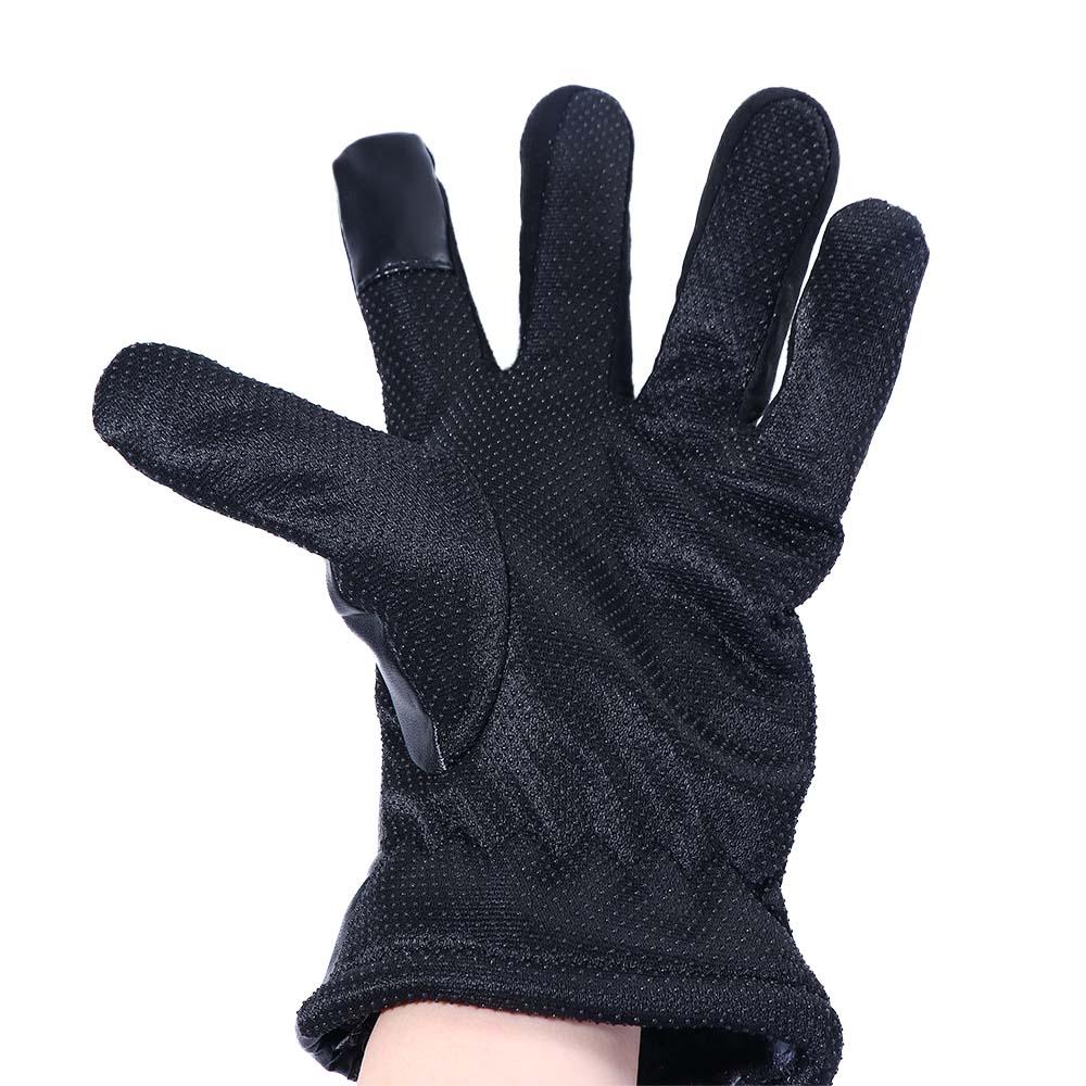 Outdoor Clambing Driving Thicken Warm Korean Mittens Men Black Gloves PU Leather Winter Gloves