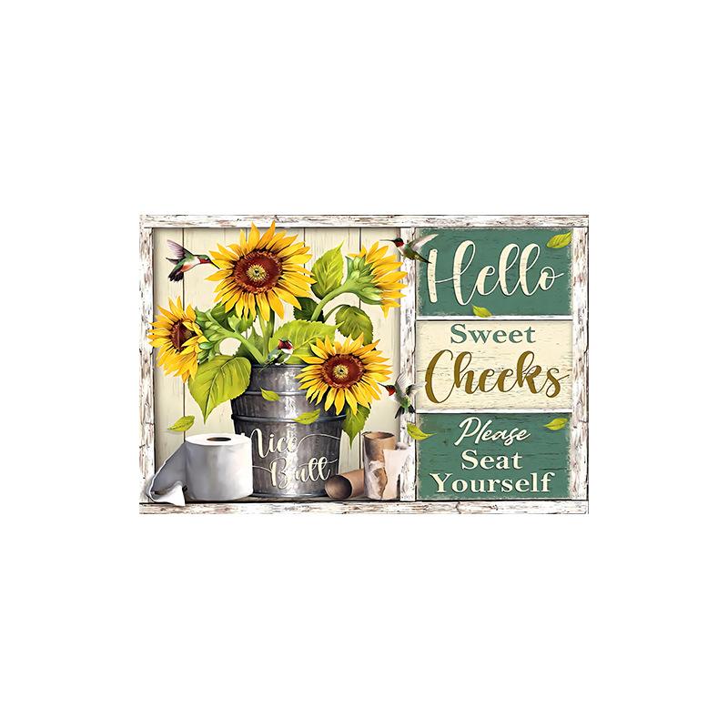 1Pcs Sunflower Kitchen Rug Anti-Fatigue Kitchen Rug Waterproof Non-Slip Rugs Set Runner Rug Bedside Rug Absorbent Carpet