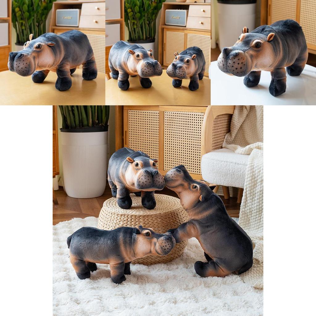 Adorable Hippo Plush Toy Soft And Cuddly Stuffed Animal For Kids Gift Perfect For Zoo Lovers