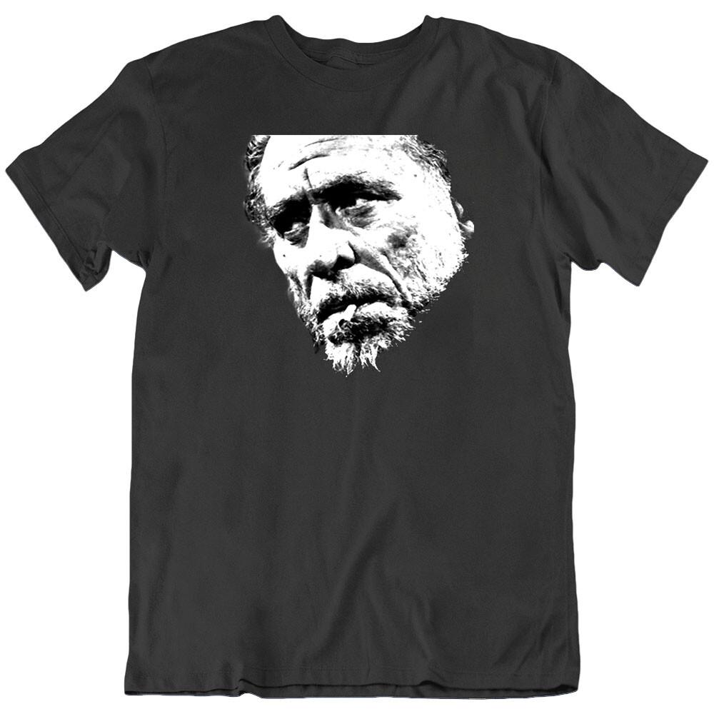 Charles Bukowski Face Vector poet novelist Fan T Shirt