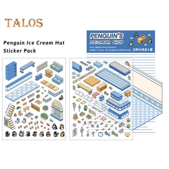 4Pcs DIY 3D House Stickers Kit Adults Kids Reusable Stress-Reducing Miniature Scene Sticker Set DIY Projects Gift