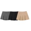 2025 Summer Women's Solid Pleated Midi Skirt - European & American Style