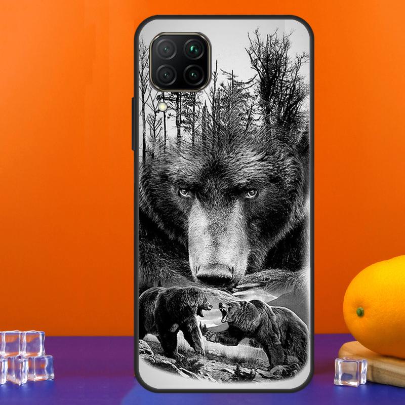 Grizzly Bear Animal For Huawei Nova 12s 12i 11i 5T 9 10 SE Y91 Y90 Y60 Y70 Y72 Y61 P60 Pro P20 P40 P30 Lite Case