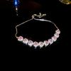 Zircon Round Geometric Flower Bracelet Vintage Style Bracelet Light Luxury High-End Hand Jewelry For Women