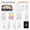 Shuttle Art Sponge Paper 68-Piece Set: 60 Water-Expanding Paper Sheets, 2 Water Brushes, 6 PVC Storage Bags, Refill Paper, Upgraded Version. Create Fl