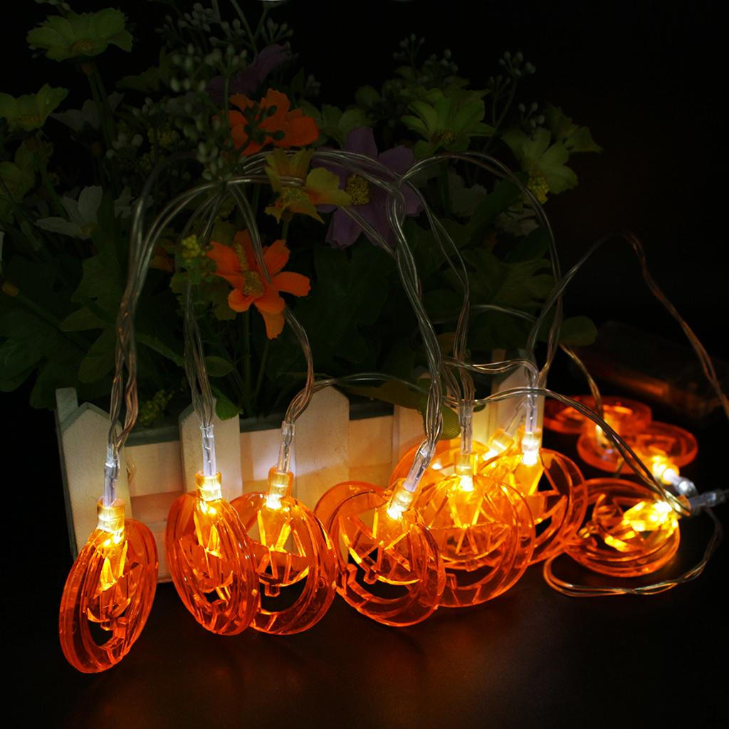 Warm White Pumpkin String Lights Holiday Hanging Decoration Garden Patio Bedroom