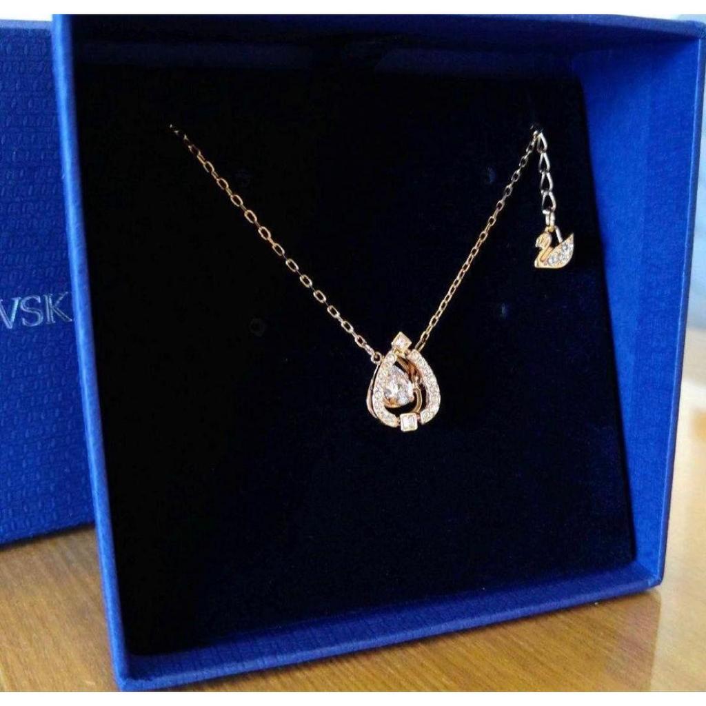 Used Swarovski drop-shaped sparkling dance necklace