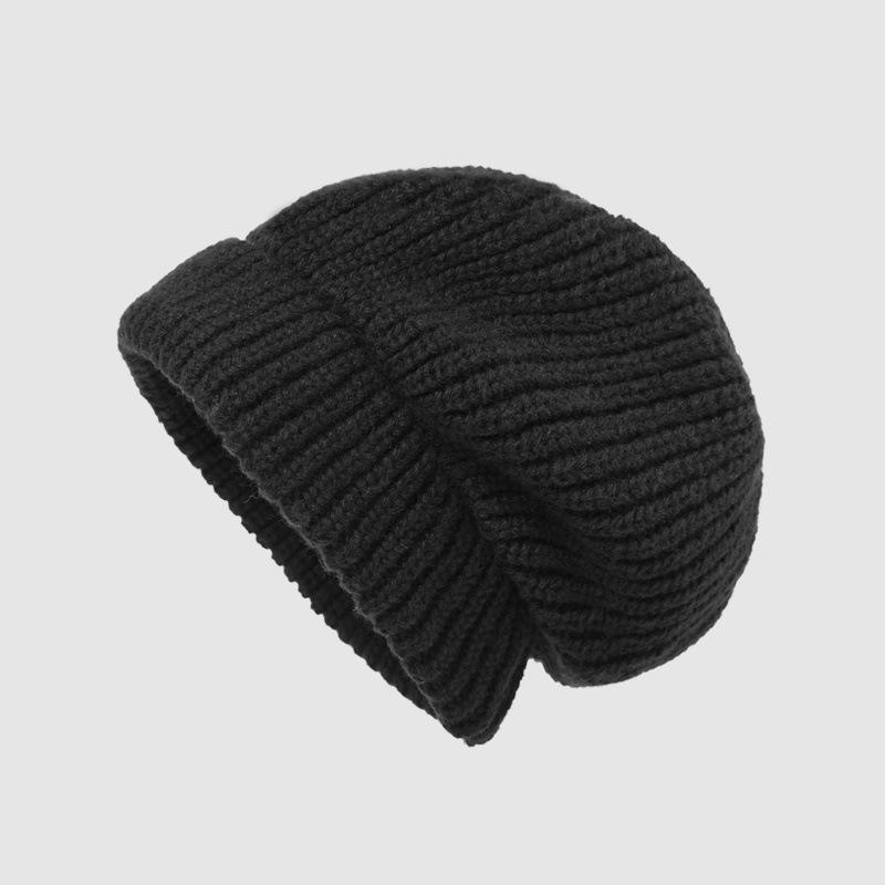 

Hat Women s Autumn and Winter Wool Hat Thickened Warm Ear Protector Cold Hat Solid Color Versatile Face Small Knitted Stacking Hat