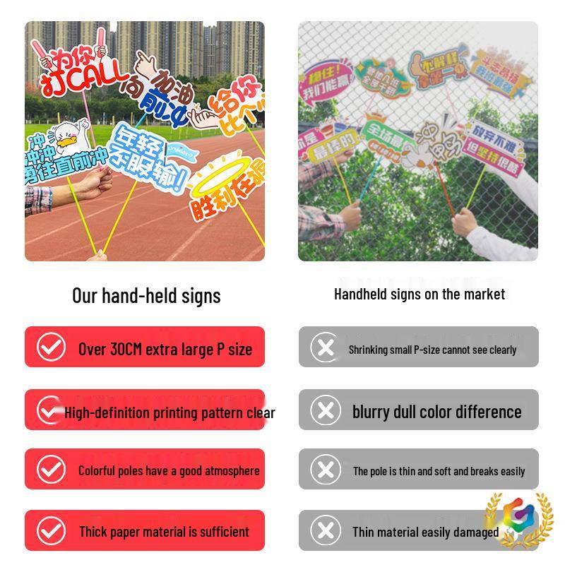 School Sports Day Cheer Sticks & Signs: Inflatable Props for an Energetic Atmosphere