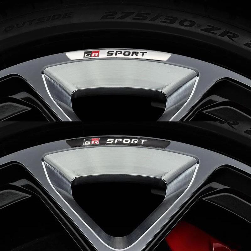 4 Buc. Autocolant Aluminiu Logo GR Sport Roată Auto Pentru Yaris CH R RAV4 Corolla Hilux GR Gazoo Racing Autocolant Accesorii