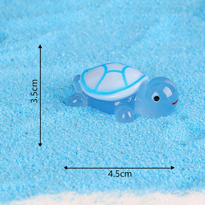 Small Fish Tank Micro Landscape Decoration Noctilucent Small Turtle Moss Landscaping Resin Crafts Desktop Ornaments Accessories