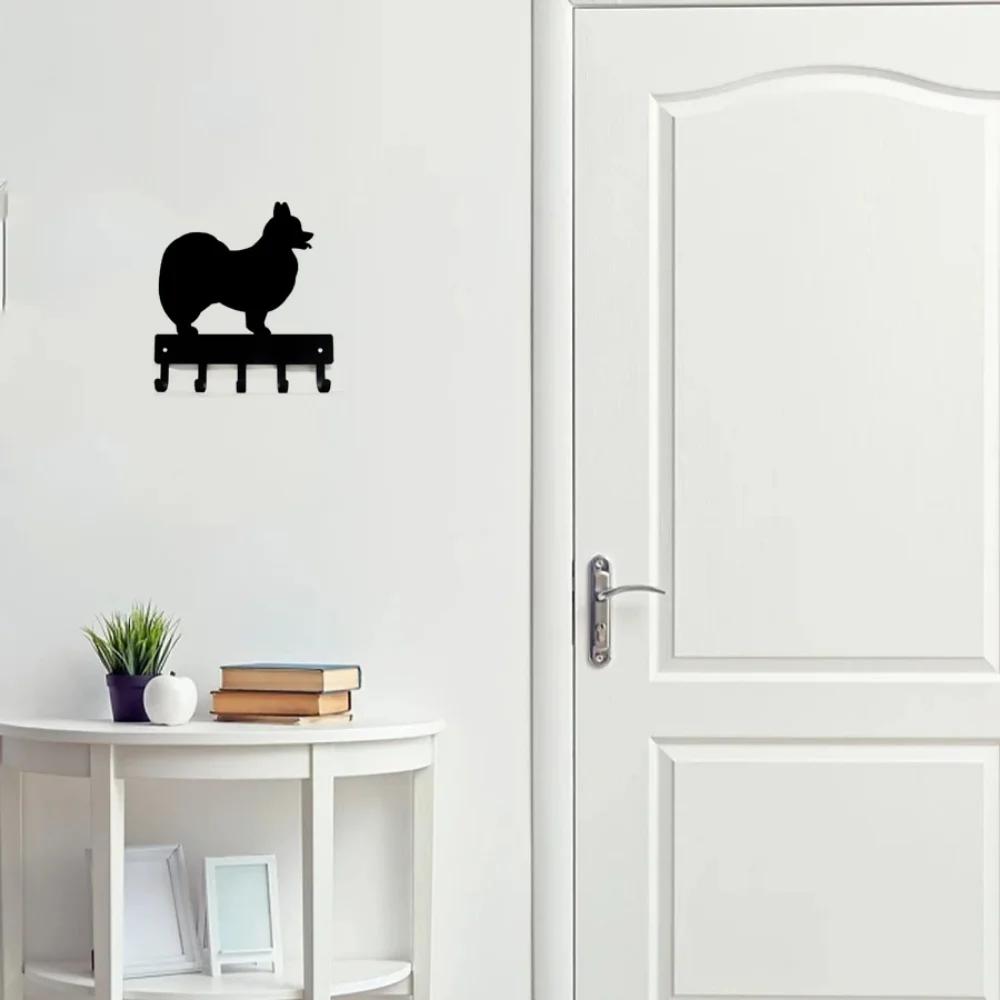 Собака папильон - Крючки для ключей и держатель для брелока - Маленький настенный крючок — фото 5