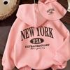 Neuer Kinder-Hoodie im amerikanischen Stil mit New York-Print und amerikanischem ovalem Logo. Perfekt für Herbst/Winter, Weihnachtsgeschenke für Kinder.