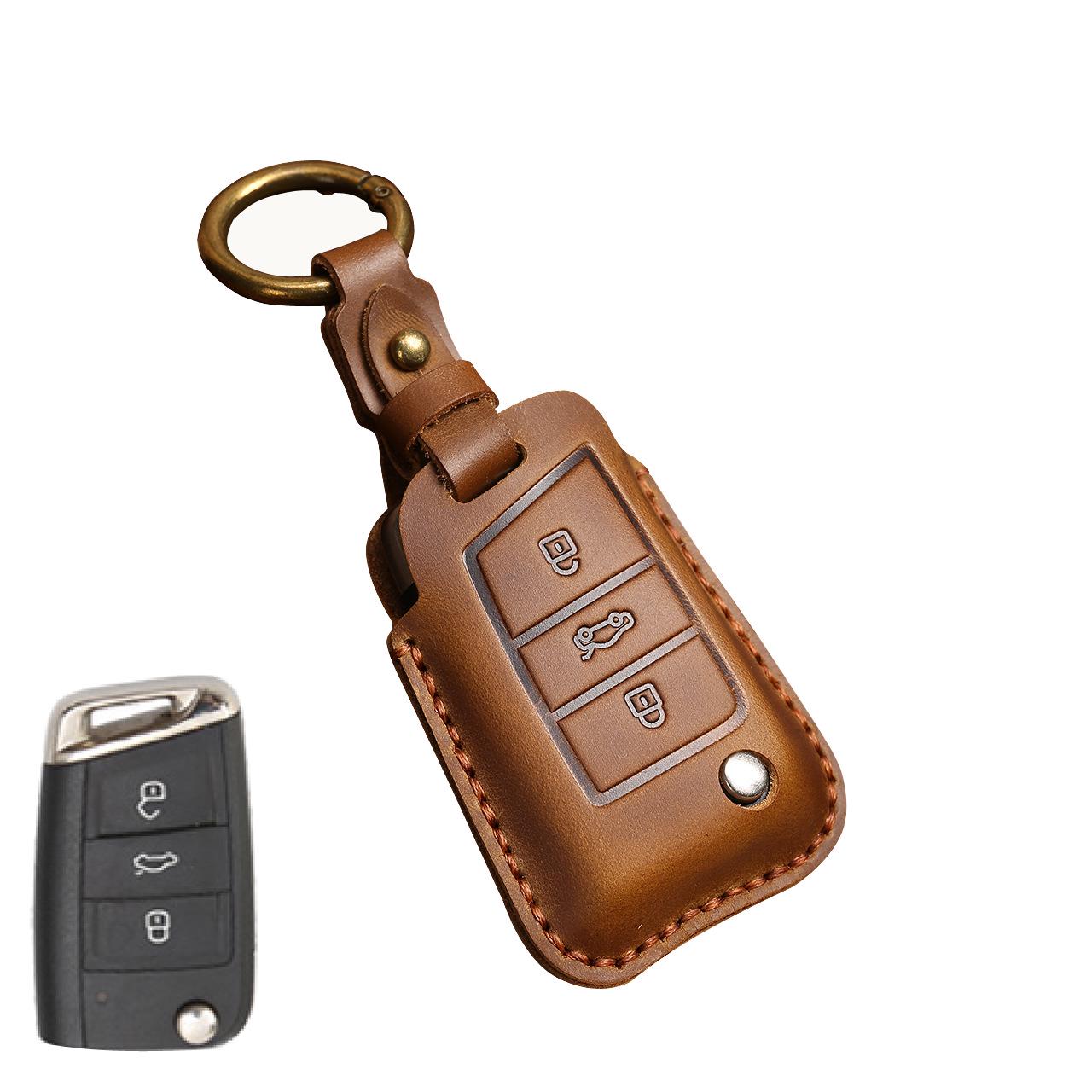 

Кожаный чехол для ключей Volkswagen Magotan Passat Sagitar CC Touran