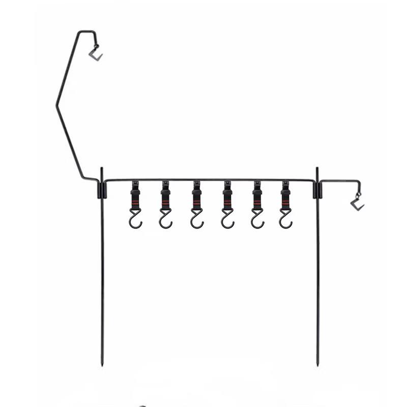 Detachable Outdoor Camping Storage Rack with Lamp Stand