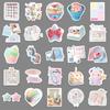 52 Blue Pink Ins Style Graffiti Stickers Personalized Korean Small Fresh Guka Decorative Laptop Mobile Phone Case Stickers