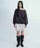 MILLO WOMEN Cutout Vintage Sweatshirt [Charcoal]