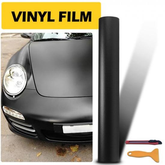 

Matte Black Vinyl Wrap Car Sticker Film Bubble Decal Free For Honda Accord