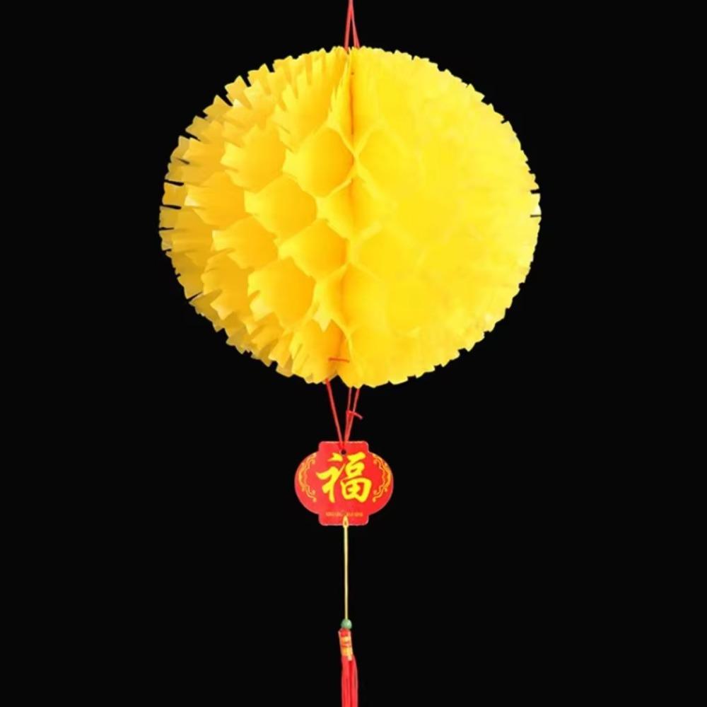 10PCS Jagged Edges Honeycomb Lantern Waterproof Spring Festival Pendant Paper Lantern Ball  Tree