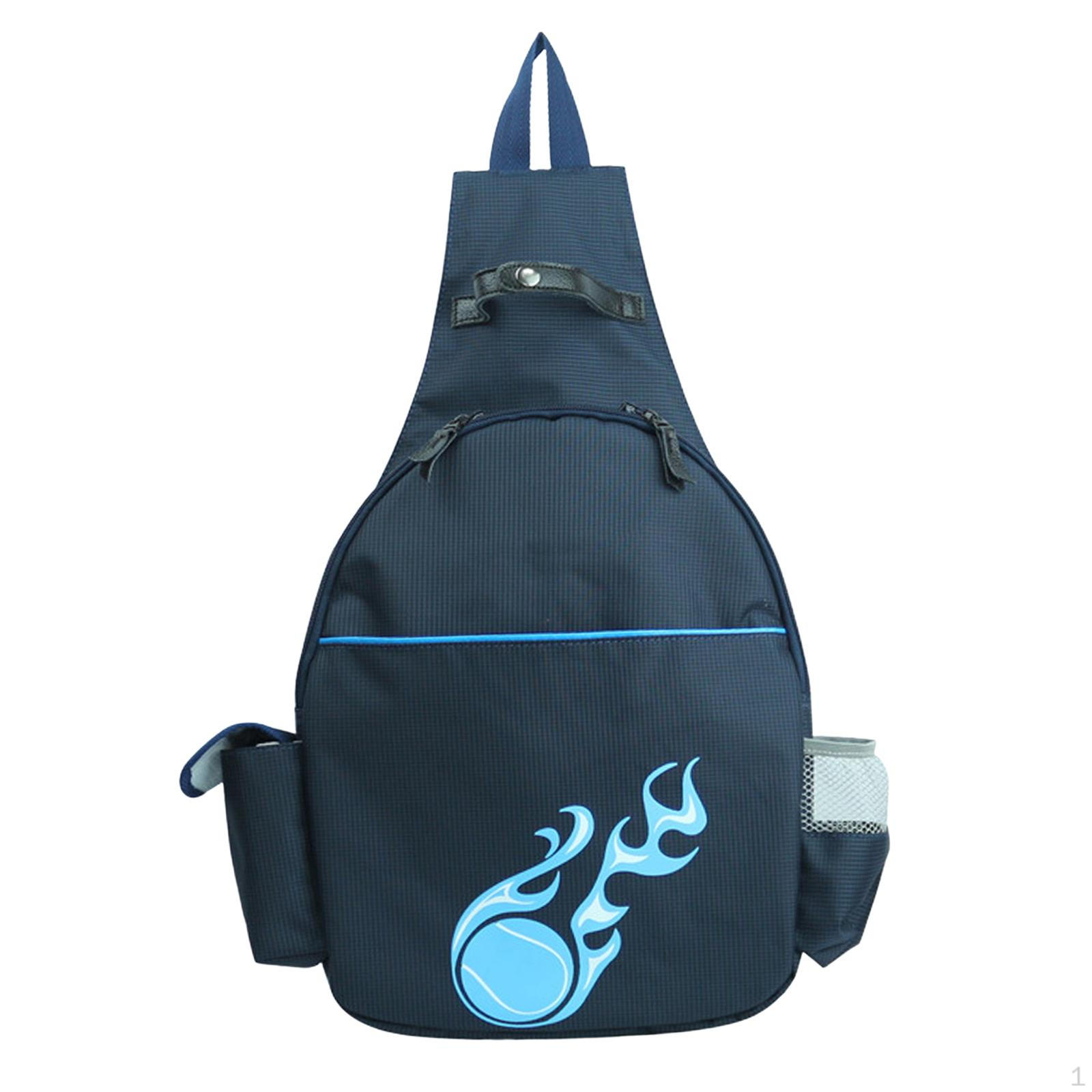 

Рюкзак для тенісних ракеток Чоловічий рюкзак для бадмінтону Вміщує 2 ракетки Водонепроникний, регульований плечовий ремінь темно-синього кольору