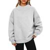 Women's High Neck Pullover Casual Sweatshirt Long Sleeve Fleece Top For European American Sports