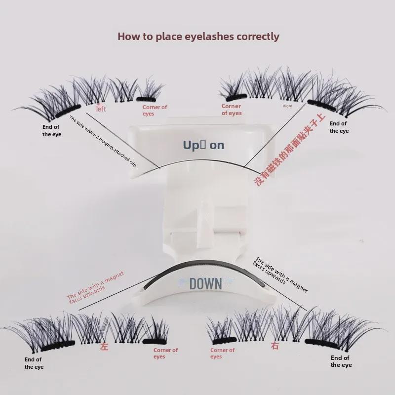 Magnetic Eyelash Curler and Hard Magnetic False Eyelashes with Tweezers