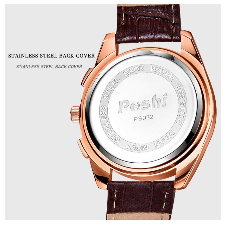 POSHI Business Watch Middle School Waterproof Sports Electronic Watch Luminous Simple Fashion Men's Watch Quartz Watch