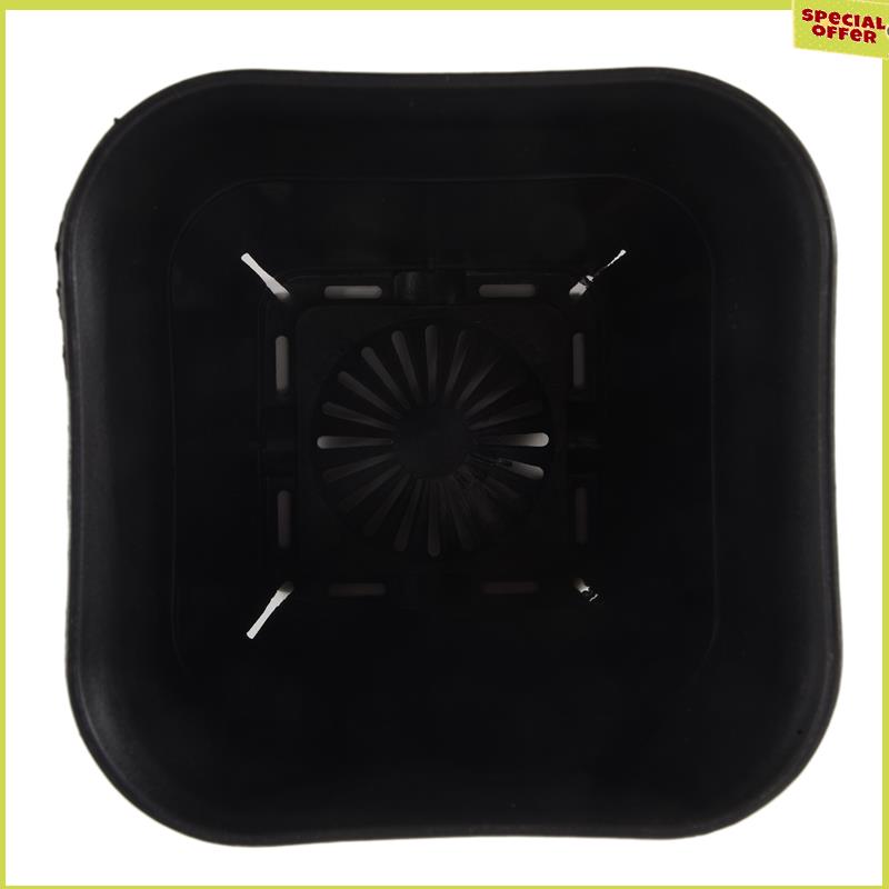 

A34R 12PCS-Pack Black Square Plastic Succulent Plant Pot For Plant Flowers Cactus, Etc., Black Nursery Flower Pot чорний