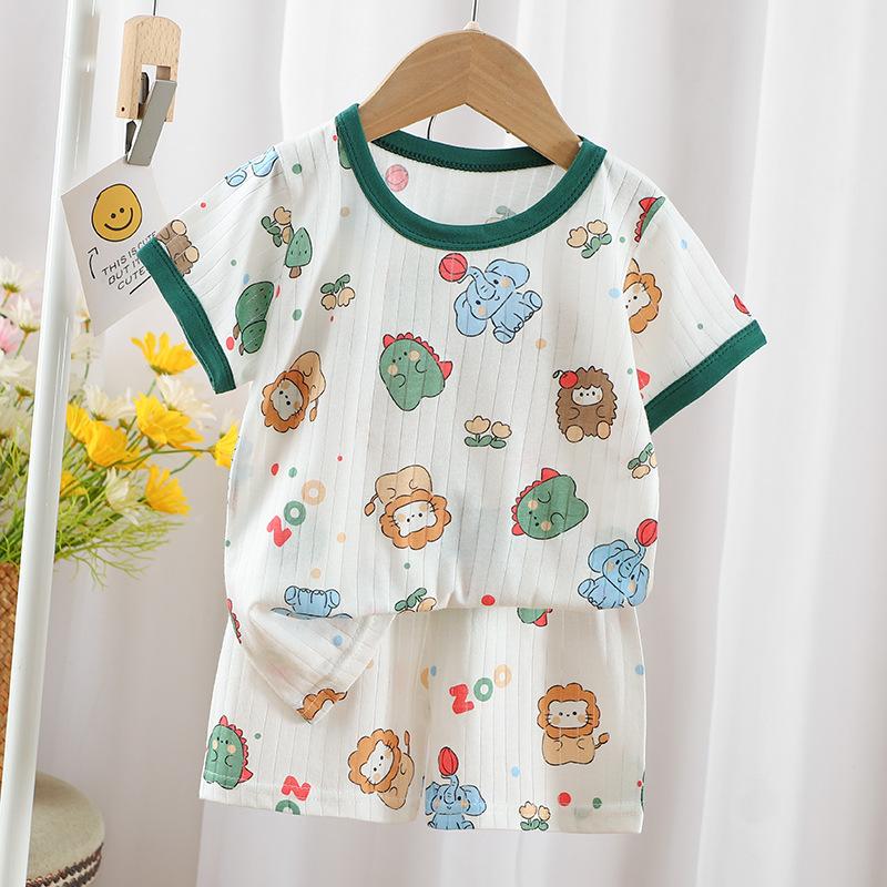 2026 Summer Children's Short Sleeved Shorts Cotton Set