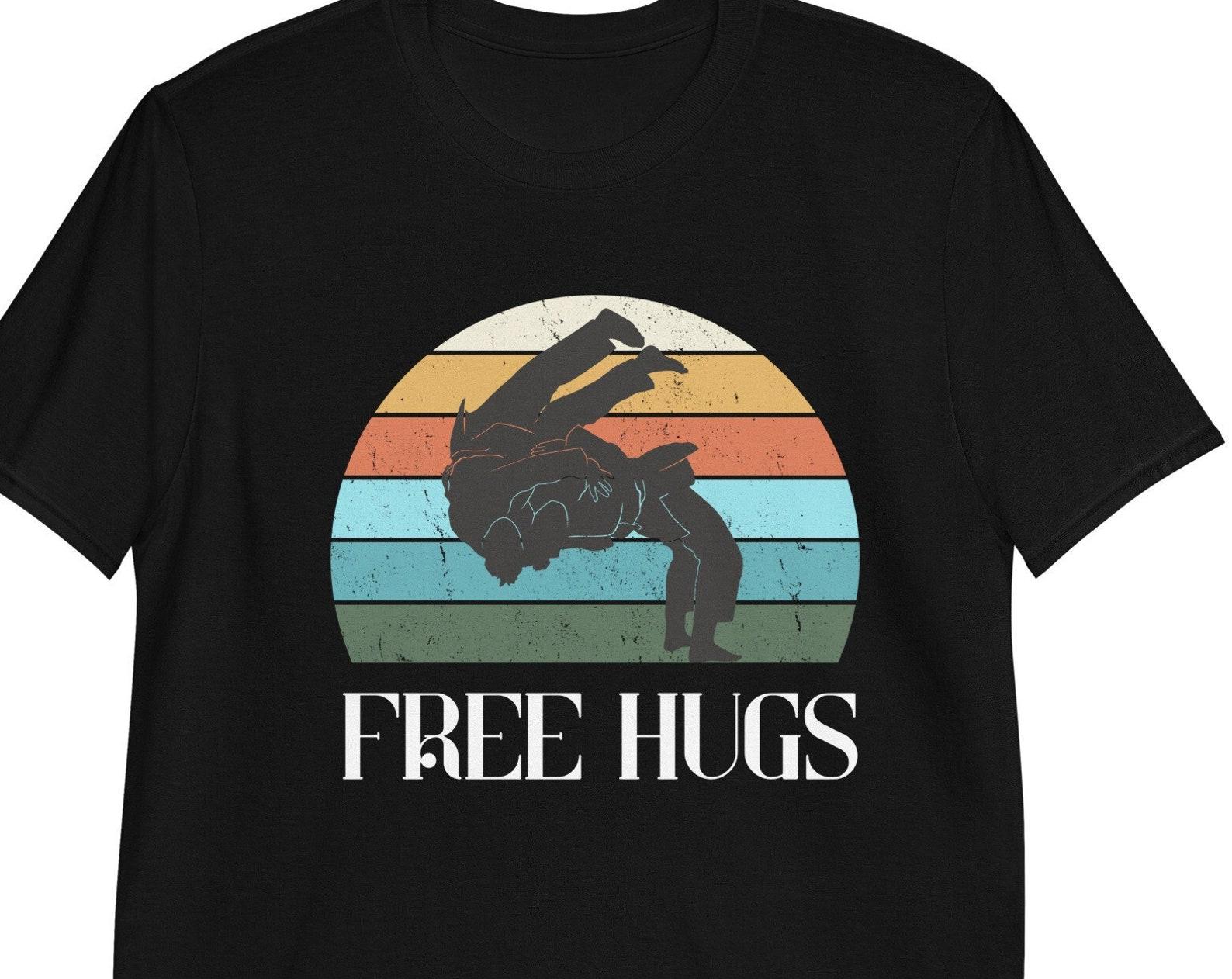 Funny Judo Free Hugs T-shirt, Martial Arts Gift S