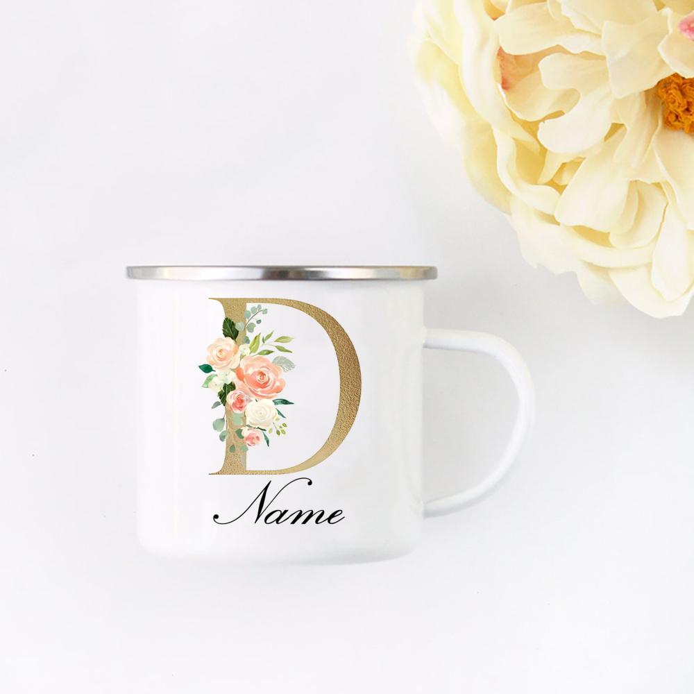 Personalized Name Enamel Mug Wedding Bachelor Party Wine Cup Bridesmaid Bride Valentine's Day Christmas Gifts for Her