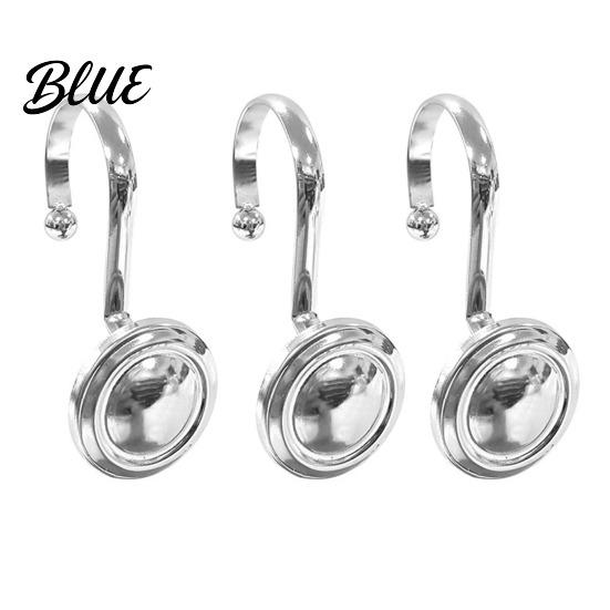 Strong Shower Curtain Installation Decorative Resistant High-quality Rustproof Corrosion Hooks 12Pcs Rings Simple Metal Durable
