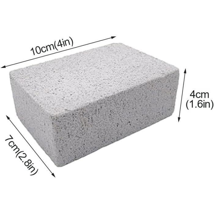 Bloc nettoyage pierre ponce - AUTREMENT - 4 pièces - Blanc/Gris - Pour grilles de barbecue - Multi-usages