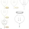 Elegant Silver Alloy Bridal Necklace Earrings Bracelet Set With Geometric Design For Wedding Party