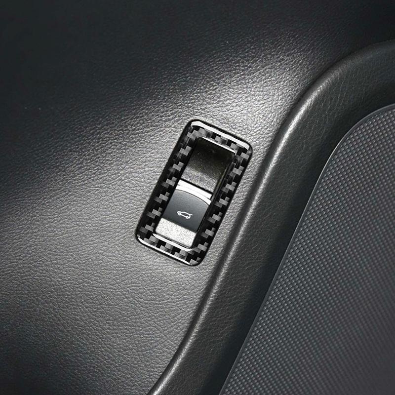 For VW Touareg 2011-2018 Soft Carbon Fiber Tailgate Switch Panel Sticker Trim Car Interior Accessories Car Interior