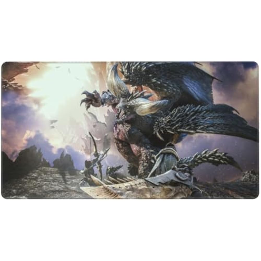 Monster Hunter Large Mouse Pad, Anime Desk Mat, Gaming Mouse Pad, Non-slip, Waterproof, Office De...
