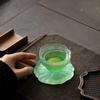 Glass Tea Cup Home Decoration Sake Cup Handmade Coaster Glass Cup Chinese Style Tea Cup Set Tabletop Atmosphere Small Ornament