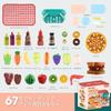 MIRAIMAX Pretend Play Food Set for Kitchen Picnic Toy with Food Kids Kitchen Includes Fruit Vegetable Cutting Gift for Boys and Girls Ages and Role