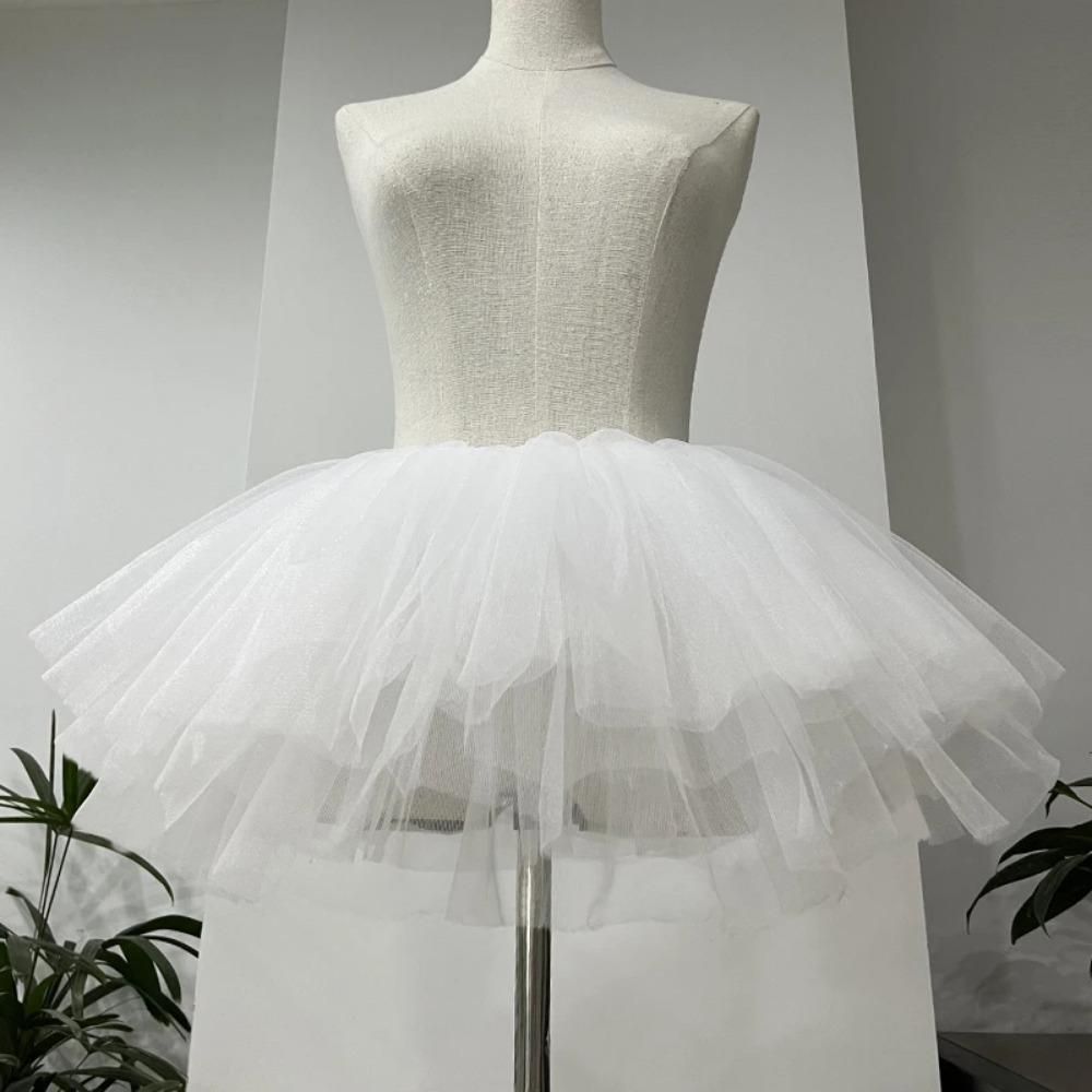 

New Puffy Lolita Underskirt 4 Layers Cosplay Costume Ballgown Petticoats White Black Tutu Dress Women One Size