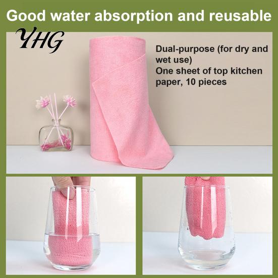 Tearable Cleaning Rolls Microfiber Cloth Roll, Reusable Tear Away Paper Towels, Multi-Purpose Non Shedding Dusting Washable Towels for Kitchen