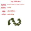 Simulated Green Pine Needle Rattan Vine, 2m Encrypted Plastic Christmas Decoration for Festive Atmosphere.
