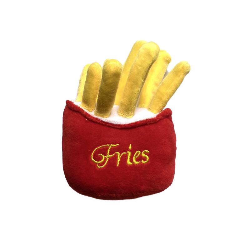 1 Stück Hundekauspielzeug Separates Kombinations-Futterspielzeug Mit Geräusch Hamburger Hähnchenschenkel Pommes Frites Haustierspielzeug