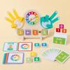 Preschool Mathematics Teaching Board Hands-on 2-in-1 Math and Clock Learning Toy