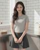 MUAHMUAH Crop Point Pintuck Short Sleeve Tee [3 Colors]