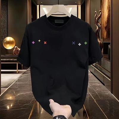 Summer Printed Plus Size Short Sleeved T Shirt Men's