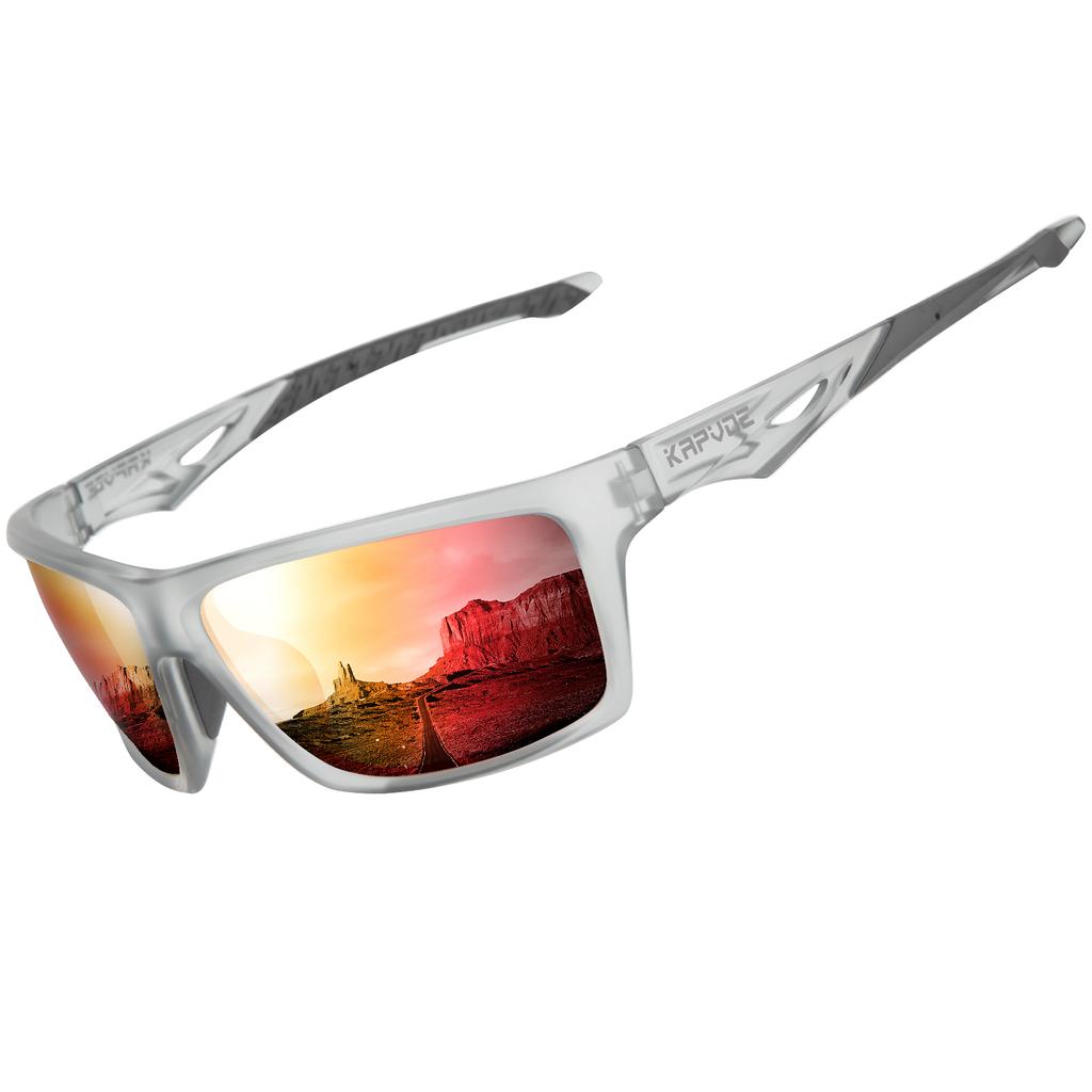 Lunettes de soleil polarisées Kapvoe Mode Sports d'extérieur Lunettes UV400 Lunettes de camping pêche Lunettes de randonnée course à pied pour hommes Cycl