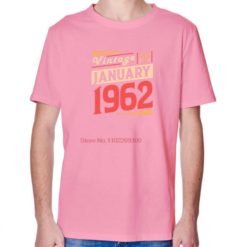 Be Born In january 1962 Fashion Birthday Gift TShirt Summer Cotton New Shirts And TShirts Short Sleeve TShirts Print T Shirt