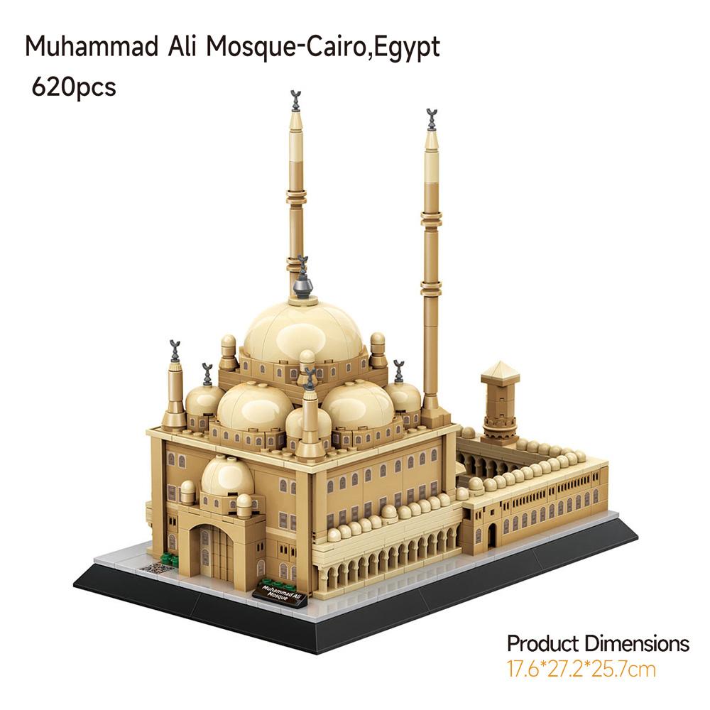 More styles Creative Mosque Famous Architecture Building Block Model Sets Bricks Toys Collection For Kids and Adults Gifts